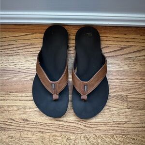 Reef Men's Black and Brown Sandals